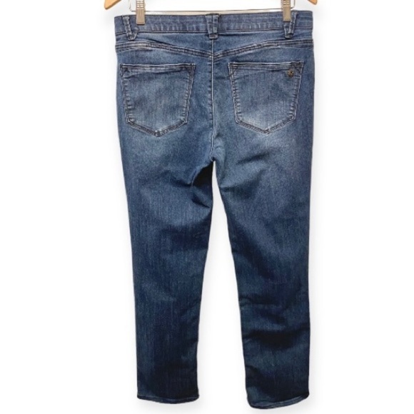 Democracy 8 Ab Solution Jeans Womens Straight Leg Mid Rise Stretch B2302Q4P2 - Picture 2 of 12